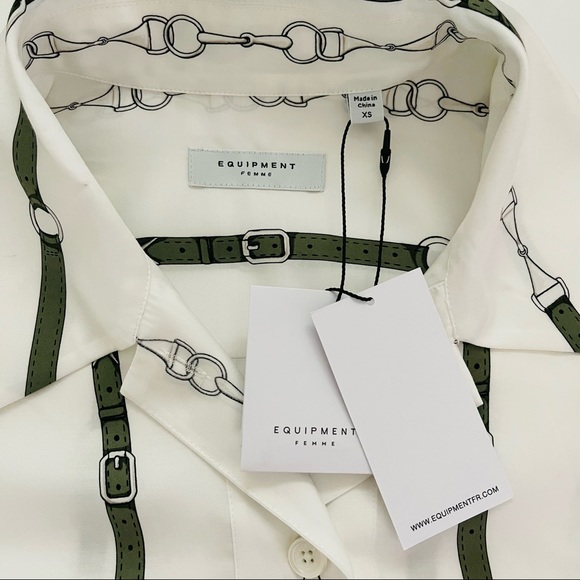 Equipment Button Front Zodi Printed Top - Picture 7 of 7